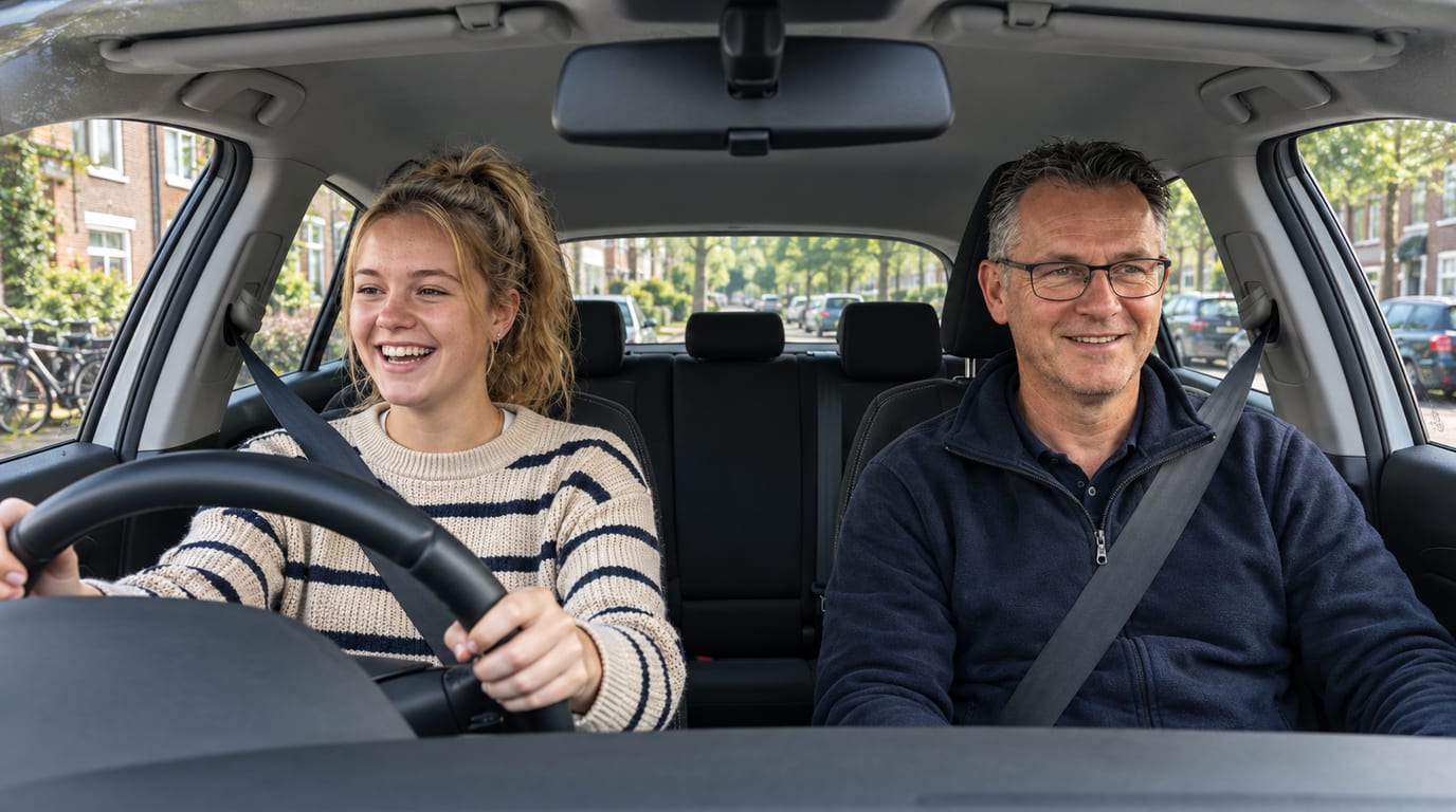 Rijles in de lesauto van Autorijschool De Brug